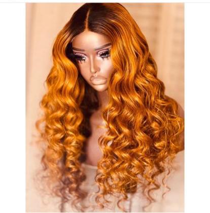 Orange-colored wig - 18"