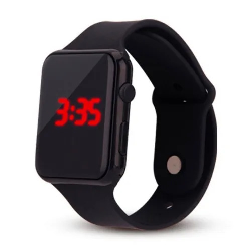 Black Unisex Wristwatch